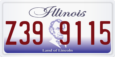IL license plate Z399115