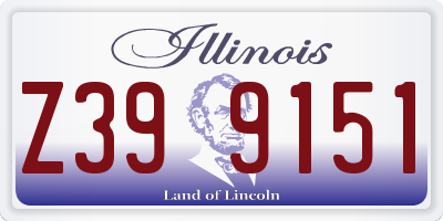 IL license plate Z399151