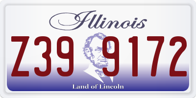 IL license plate Z399172