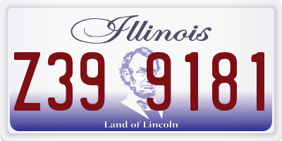 IL license plate Z399181