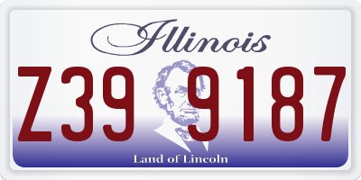 IL license plate Z399187