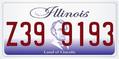IL license plate Z399193