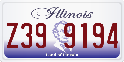 IL license plate Z399194