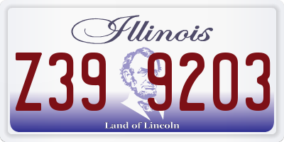 IL license plate Z399203