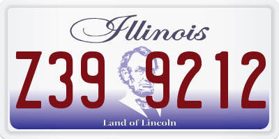 IL license plate Z399212