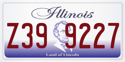 IL license plate Z399227