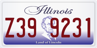 IL license plate Z399231