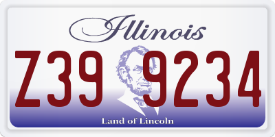 IL license plate Z399234