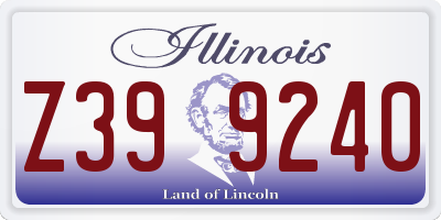 IL license plate Z399240