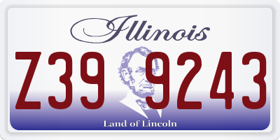 IL license plate Z399243