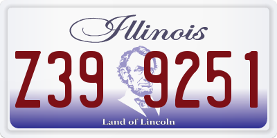 IL license plate Z399251