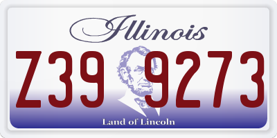 IL license plate Z399273