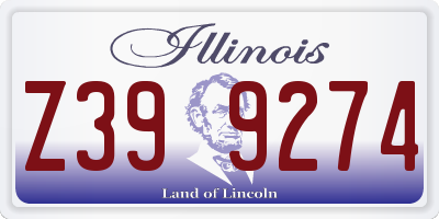 IL license plate Z399274