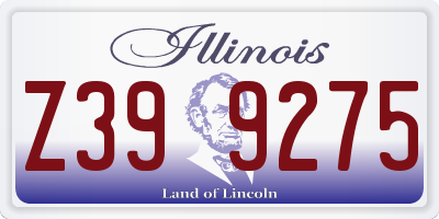 IL license plate Z399275