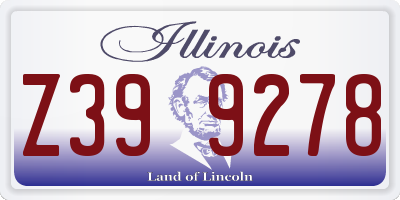 IL license plate Z399278