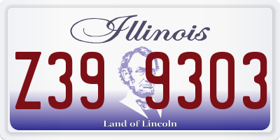 IL license plate Z399303