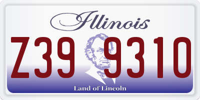 IL license plate Z399310