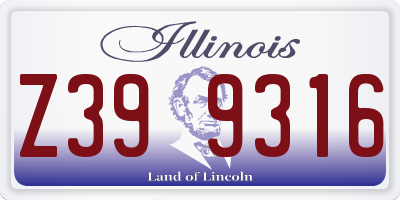 IL license plate Z399316