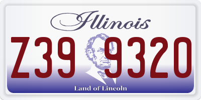 IL license plate Z399320