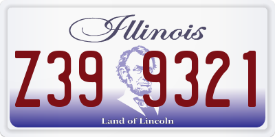 IL license plate Z399321