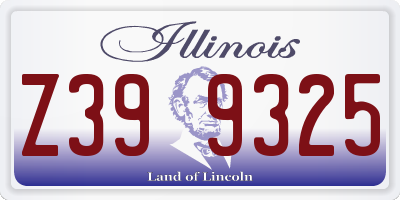IL license plate Z399325