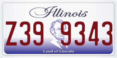 IL license plate Z399343