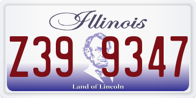 IL license plate Z399347