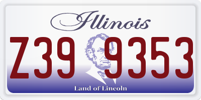 IL license plate Z399353