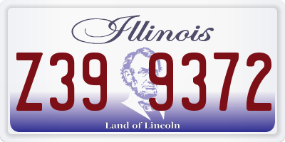 IL license plate Z399372