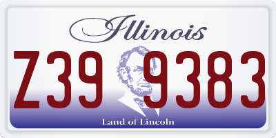 IL license plate Z399383