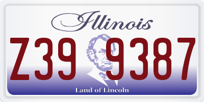 IL license plate Z399387