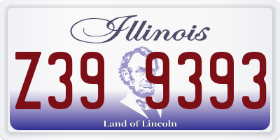 IL license plate Z399393