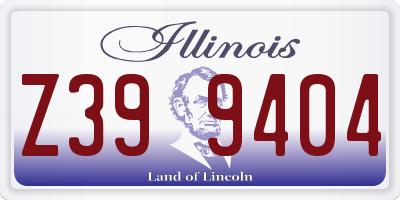 IL license plate Z399404