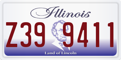 IL license plate Z399411