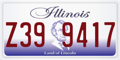 IL license plate Z399417
