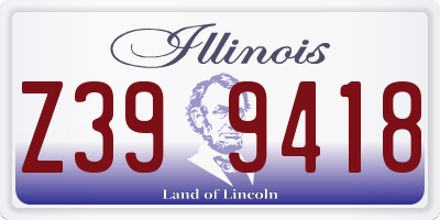 IL license plate Z399418