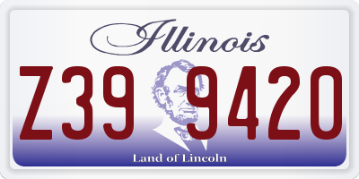 IL license plate Z399420