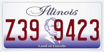 IL license plate Z399423