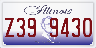 IL license plate Z399430