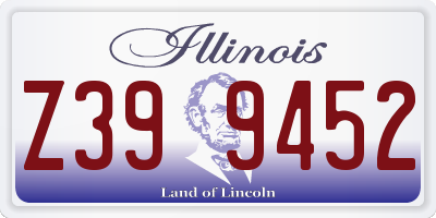 IL license plate Z399452