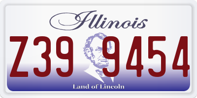 IL license plate Z399454