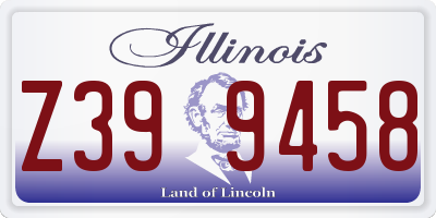 IL license plate Z399458