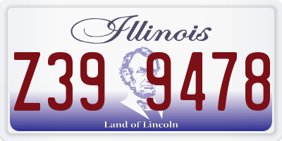 IL license plate Z399478