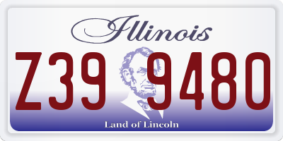 IL license plate Z399480