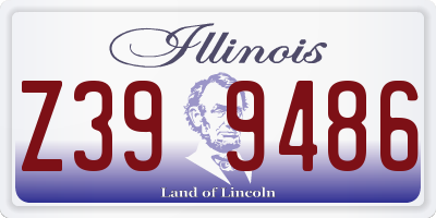 IL license plate Z399486