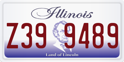 IL license plate Z399489