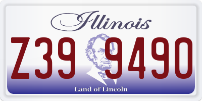 IL license plate Z399490