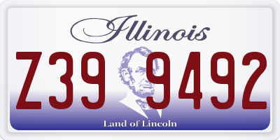 IL license plate Z399492