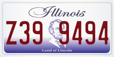 IL license plate Z399494
