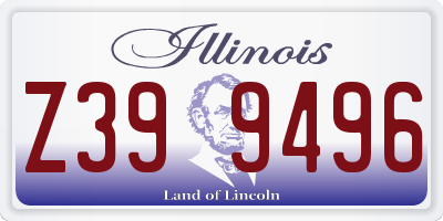 IL license plate Z399496
